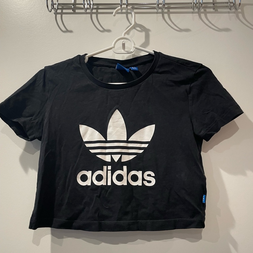 Adidas Black Tee with Blue Tag